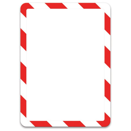 Pochette magneto rouge et blanc A4 (lot de 2)