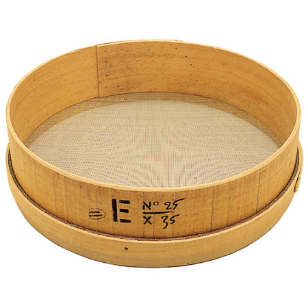 Wooden sieve Ø 190 mm stainless steel mesh n°18