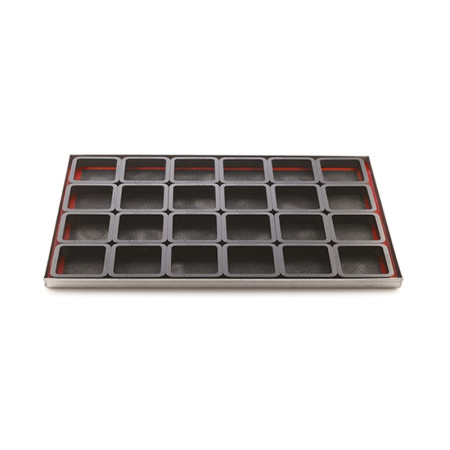 Tarte Ring carré 80 x 80 mm (6 carrés)