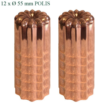 Mould for cannelés polished copper Ø 55 mm