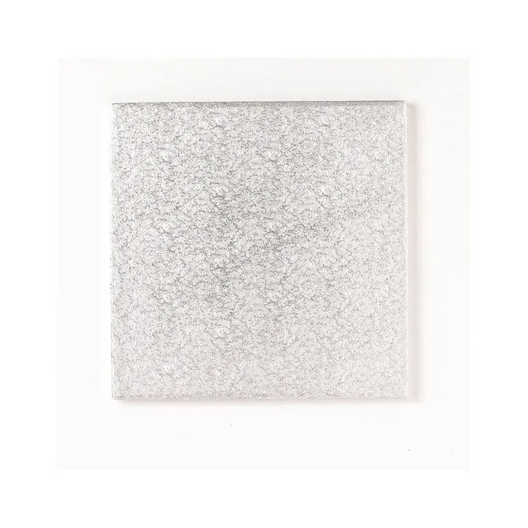 PastKolor cake drum silver square 25x25 cm