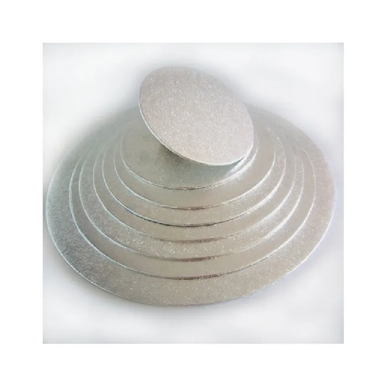 Semelle fine à gâteau PastKolor argentée ronde Ø27,5 cm