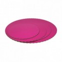 Semelle fine à gâteau PastKolor rose ronde Ø25 cm
