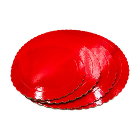 Semelle fine à gâteau PastKolor rouge ronde Ø35 cm