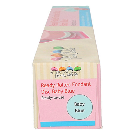 Pâte à sucre FunCakes bleu bébé étalée en disque 430 g