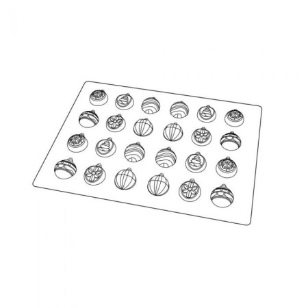 Moule « Mini boules de Noël » 2 cm