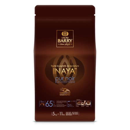 Inaya Origin 65% Q-fermentation dark chocolate couverture 5 kg