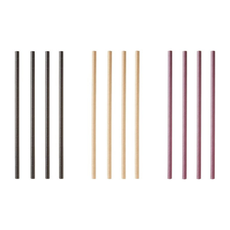 Paille en papier Ø 8 mm L 230 mm kraft (lot de 100)