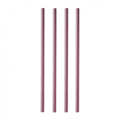 Paille en papier Ø 8 mm L 230 mm prune (lot de 100)