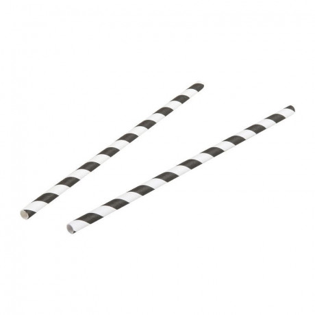 Black twisted paper straw (100 pcs)