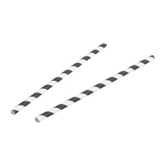 Black twisted paper straw (100 pcs)