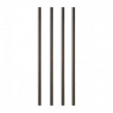 Paille en papier Ø 8 mm L 230 mm noir (lot de 100)