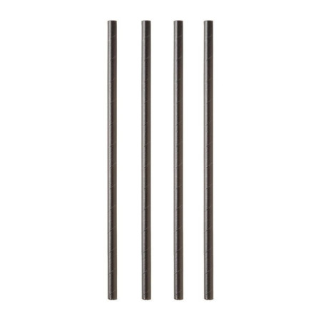 Paper straw Ø 8 mm L 230 mm black (100 pcs)