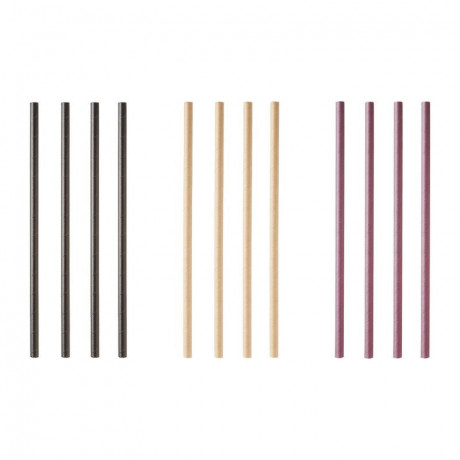 Paille en papier Ø 8 mm L 230 mm noir (lot de 100)