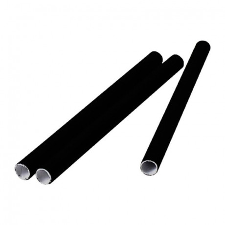 Paille en papier Ø 8 mm L 120 mm noir (lot de 250)
