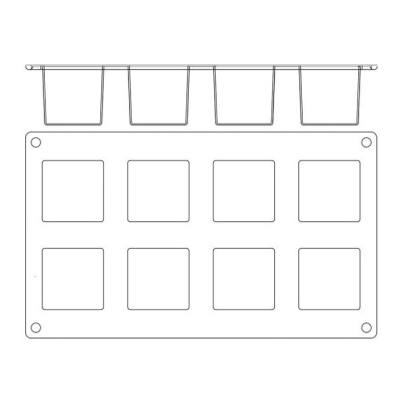 Gastroflex silicone mold 8 cubes 50 x 50 mm