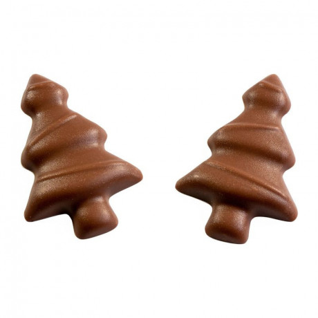 Moule 12 mini-sapins en polycarbonate pour chocolat