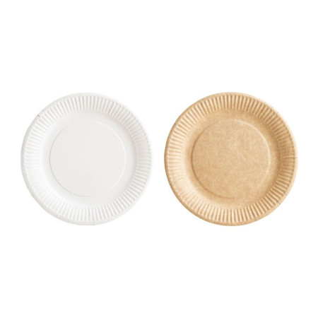 Assiette carton bioline kraft Ø 230 mm (lot de 1000)