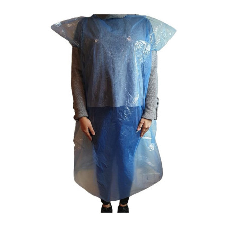 Blouse PP sleeveless blue 780 x 1150 mm (400 pcs)