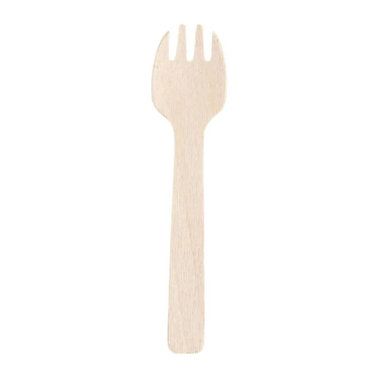 Mini wooden fork 105 mm (100 pcs)