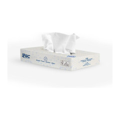 Box of 100 white cotton handkerchiefs (80 pcs)