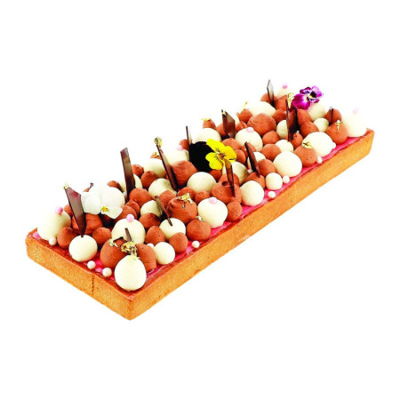 Stainless steel perforated rectangle 10 x 4 cm H 2 cm - MF