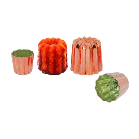 Moule à cannelé en cuivre étamé Ø 5,5 cm H 5,5 cm - MF
