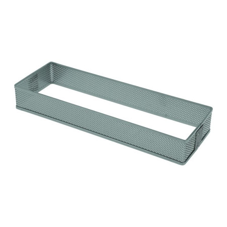 Rectangle perforé inox 30 x 11 cm H 3,5 cm - MF