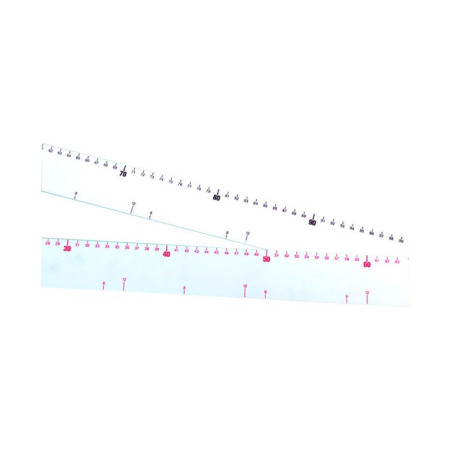 Plastic graduated ruler 64 cm - MF
