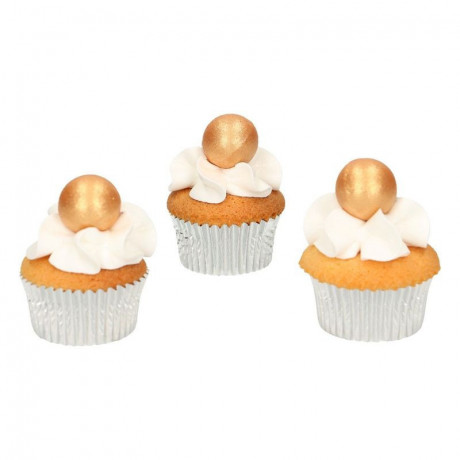 FunCakes Pearl Choco Balls Gold Set/8