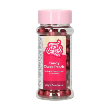 FunCakes Candy Choco Pearls Large Bordeaux 70 g