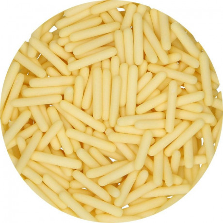 Bâtonnets en sucre mat FunCakes XL jaune 70 g