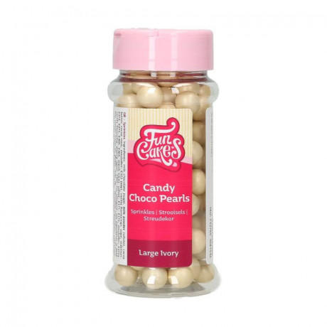 FunCakes Candy Choco Pearls Large Ivory 70 g