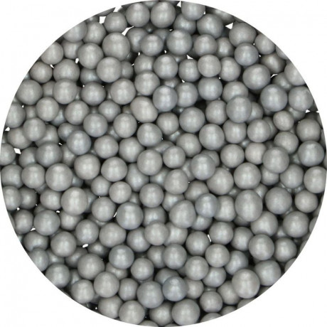FunCakes Candy Choco Pearls Medium Silver 80 g