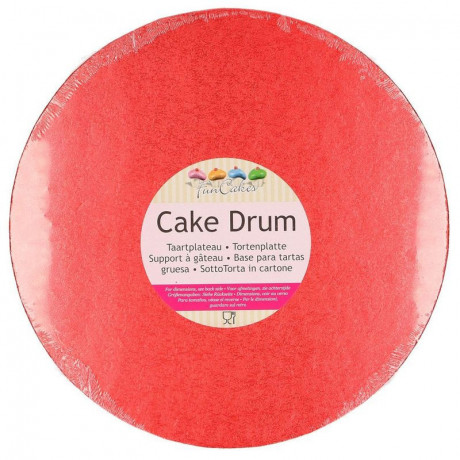 FunCakes Cake Drum Round Ø30,5cm -Red-
