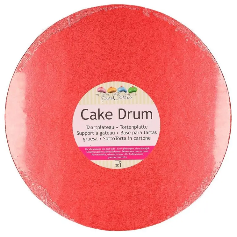 FunCakes Cake Drum Round Ø30,5cm -Red-