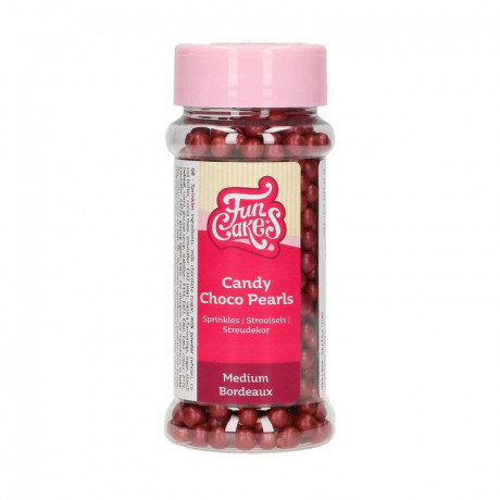 FunCakes Candy Choco Pearls Medium Bordeaux 80 g