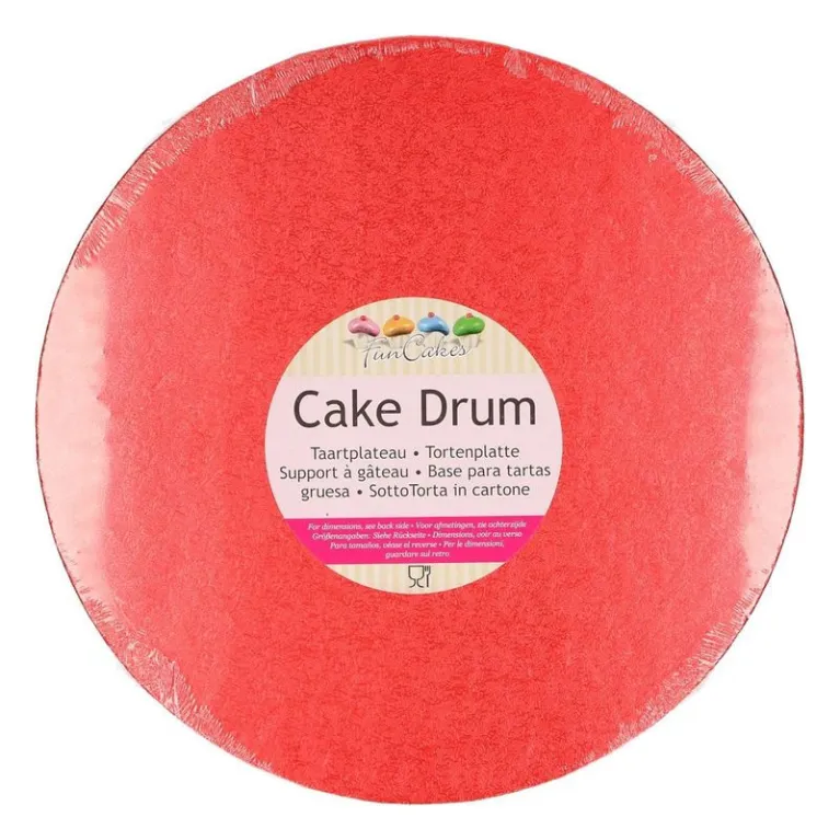 FunCakes Cake Drum Round Ø25cm -Red-