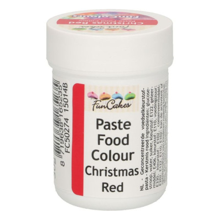 Colorant alimentaire en pâte FunCakes Christmas Red 30 g