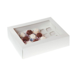 House of Marie Mini Cupcake Box 24 - White pk/2