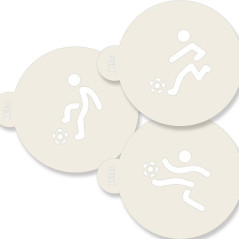 Pochoir JEM footballer 3 pièces