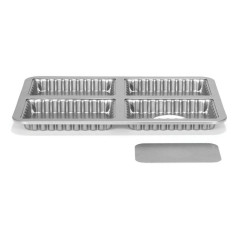 Patisse Silver-Top Mini Quiche Pan Loose Bottom 4 Cavity 13m