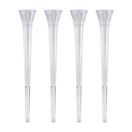 Piliers PME transparents 17,5 cm 4 pièces