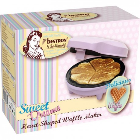 Bestron Sweet Dreams - Heart Shaped Waffle Maker