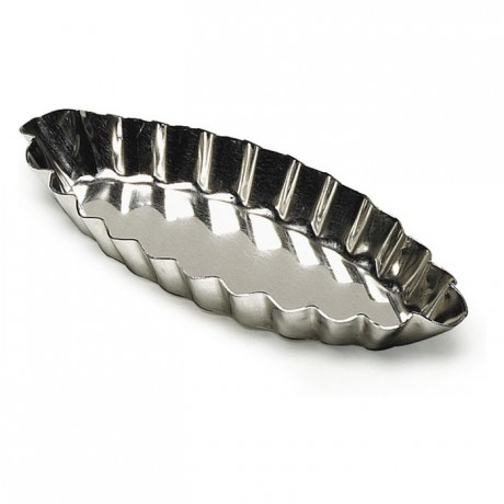 Barquette cannelée fer blanc 90x43 mm (lot de 12)