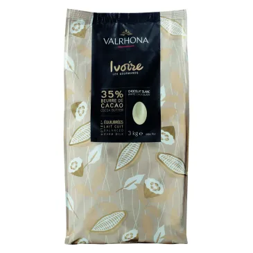 Ivoire 35% white chocolate Gourmet Creation beans 3 kg
