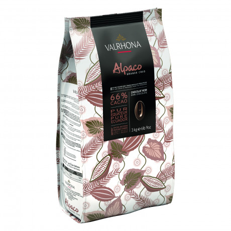 Alpaco 66% chocolat noir de couverture pur Equateur fèves 3 kg