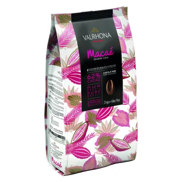 Macaé 62% chocolat noir de couverture pur Brésil fèves 3 kg