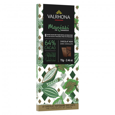 Manjari 64% dark chocolate Single Origin Grand Cru Madagascar bar 70 g