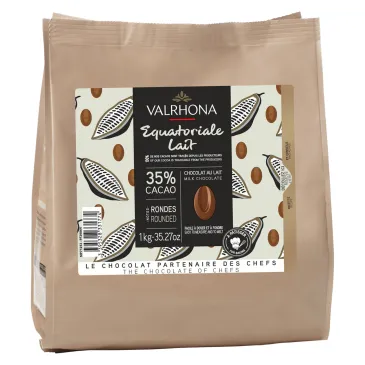 Equatoriale Lactée 35% chocolat au lait de couverture Signature Professionnelle fèves 1 kg
